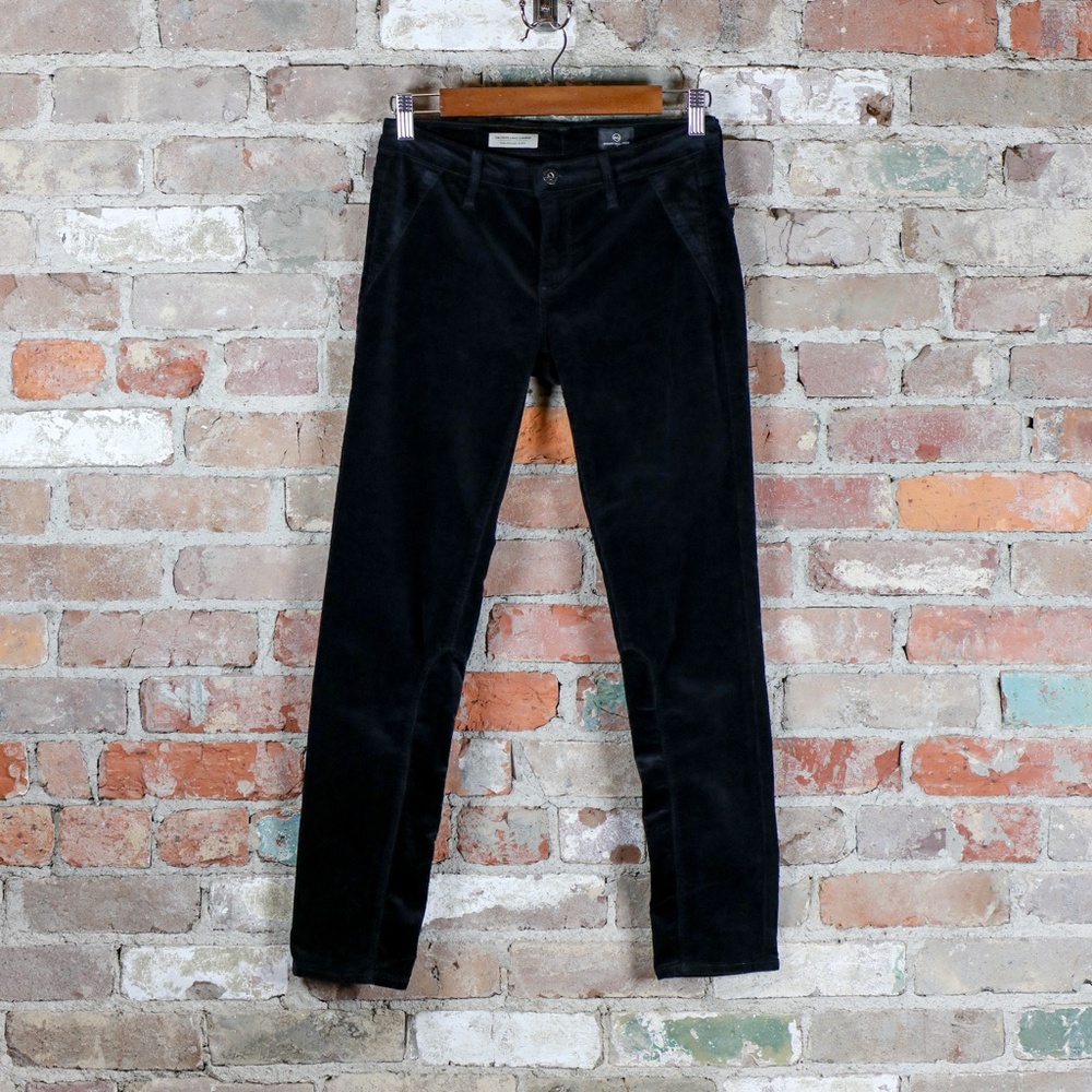 AG Stevie Ankle Black Corduroy Jeans Anthropologie
